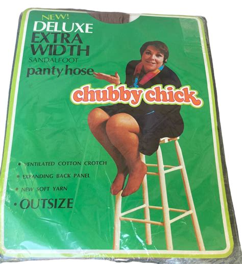 1970s Chubby Chick Pantyhose New Deluxe Extra Width Gem