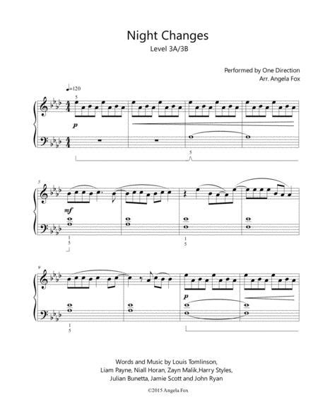 Atomichohpa Night Changes Piano Sheet Music