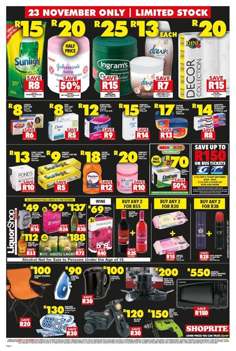 6.1 include all the items or services you have to offer. Shoprite Gauteng Black Friday deals 2018 - #BlackFriday ...