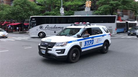 Nypd Crc Team Patrolling On 9th Avenue In The Hells Kitchen Area Of