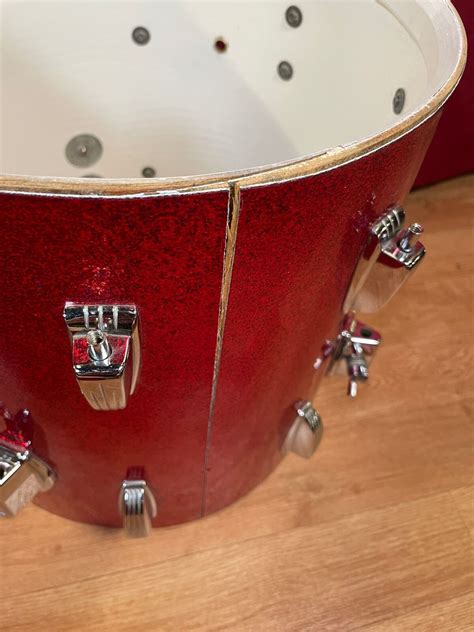 1960s Ludwig New Yorker Drum Set Red Sparkle 221214 Video Demo Ebay