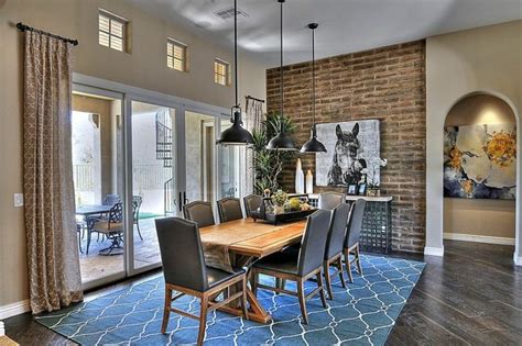 Déco salle à manger avec mur brique : 50 idées originales - | Dining