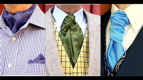 How To Tie A Cravat An Ascot And A Ruche Tie Know The Difference And