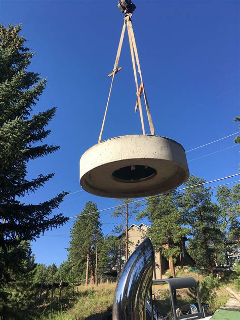 Prefabricated Concrete Cistern Evergreen Colorado Conifer Crane
