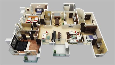 Now i want to share with you 4 storey building floor plan with structural design. 4 Bedroom Apartment/House Plans