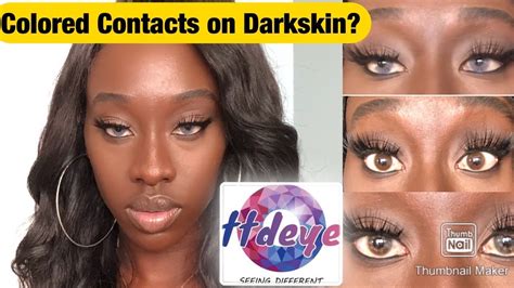 Ttd Eye Contacts On Darkskin And Dark Eyes Youtube