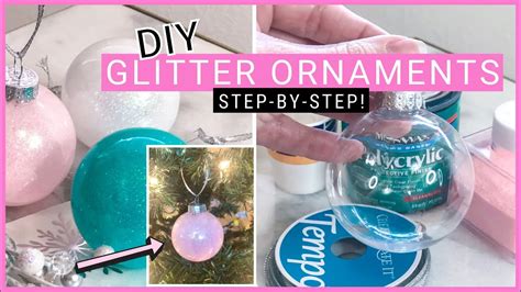 How To Make Glitter Ornaments With Polycrylic Made Easy Youtube