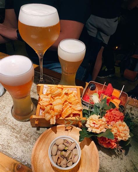 kream beer korean cherry blossom themed bar at tanjong pagar with fruity beer and soju