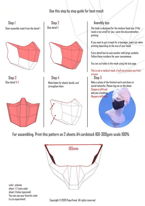 5easy Papercraft Template Mask Beccagpeg