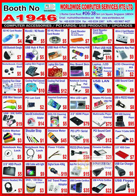 Upgrading your computer may require different wired accessories. Worldwide Computer Accessories Page 1 PC SHOW 2009 Price ...