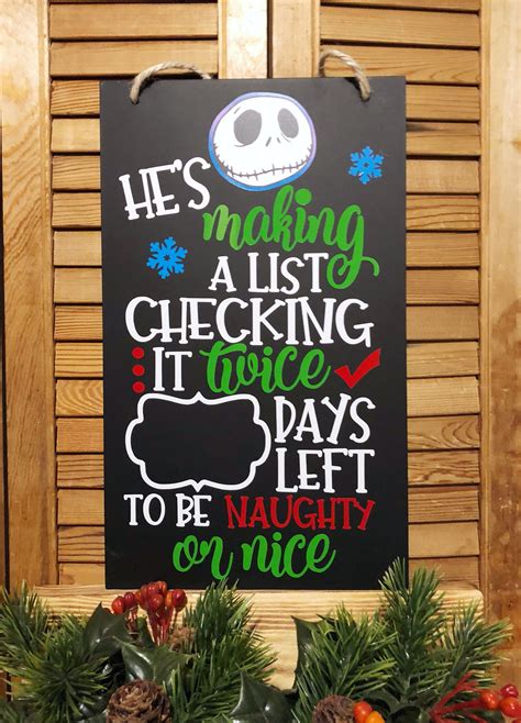 Many homes have christmas trees and other decorations in the weeks leading to christmas day. The nightmare before Christmas chalkboard countdown days ...