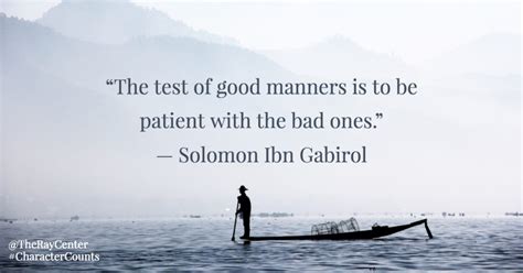 The Test Of Good Manners The Robert D And Billie Ray Center
