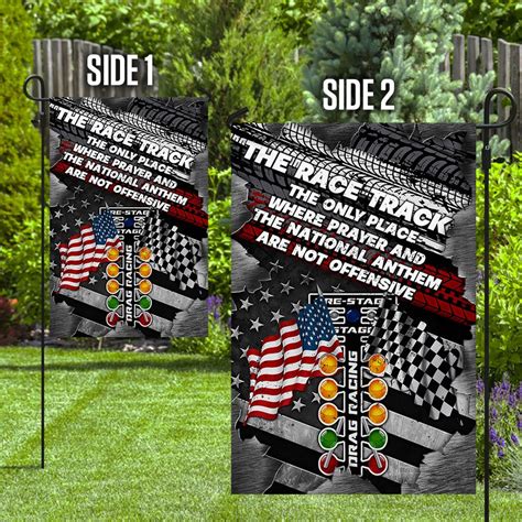 Drag Racing Flag The Race Track Where Prayer And The National Anthem Lha1837f Flagwix