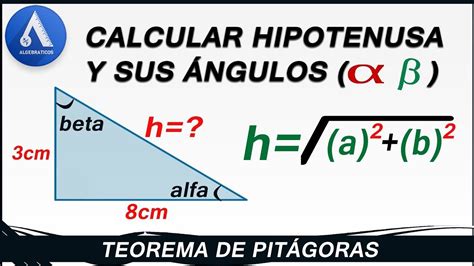 Calcular La Hipotenusa Y Sus Ángulos Alfa Y Beta Youtube