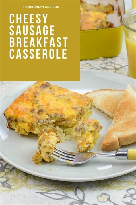 Sprinkle the sausage and cheese evenly over the bread. Cheesy Sausage Velveeta Breakfast Casserole