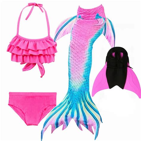 New Arrivalgirls Swimming Mermaid Tails With Flipper Children Ariel