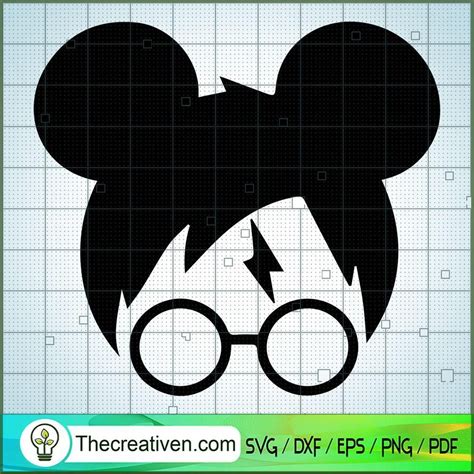 Harry Potter Mickey Head SVG, Hogwarts SVG, Harry Potter SVG - Premium