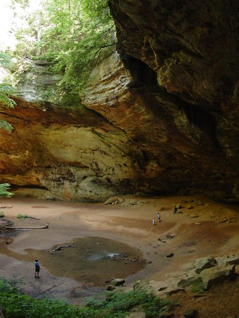 Ash Cave From Inside Hocking Hills Columbus Ohio Natural Wonders