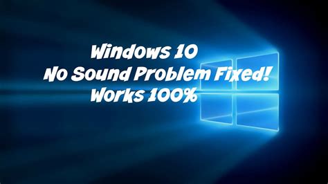 How To Fix Audio Problems On Windows 10 Works 100 Youtube