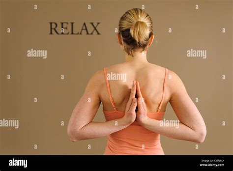 Woman Doing Yoga Stock Photo Alamy
