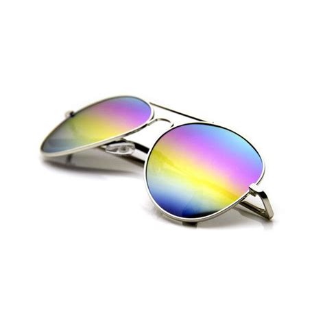retro party festival rainbow revo lens metal aviator sunglasses 9472 11 liked on polyvore