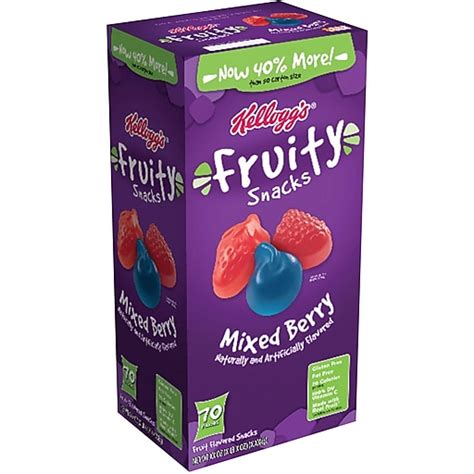 Kelloggs Mixed Berry Fruit Snacks 70 Bagsbox At Staples