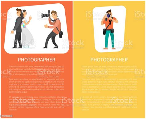 Wedding Photographer And Photojournalist Banners Stock Illustration