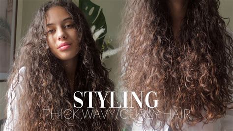 Styling Routine For My Thick Wavycurly Hair Jessica Pimentel Youtube