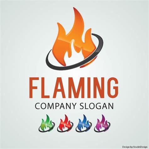 Flaming Logo Vector Free Download