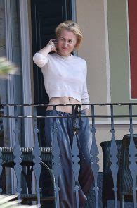 Gillian Anderson Pokies On Her Hotel Balcony In Italy