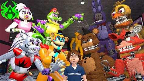 Gregory And Glamrocks Meets The Old Animatronics Part 9 Fnaf