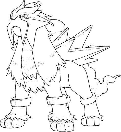 Entei Pokemon Coloring Pages - Free Pokemon Coloring Pages
