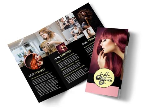 Hair Salon Style Tri Fold Brochure Template Mycreativeshop