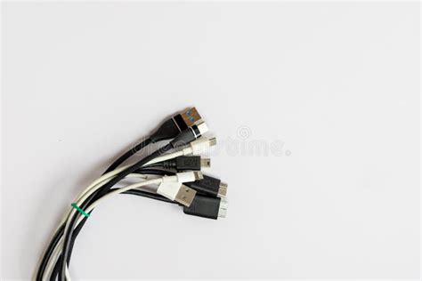 Different Types Of Mobile Charging Cables Stock Photo Image Of