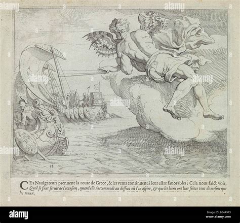 Zephyrus Blows The Ship Of Odysseus Ahead Les Travaux Dulysse