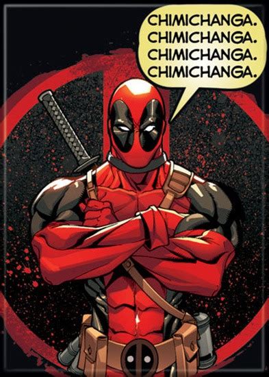 Marvel Comics Deadpool Chimichanga Comic Art Refrigerator Magnet New