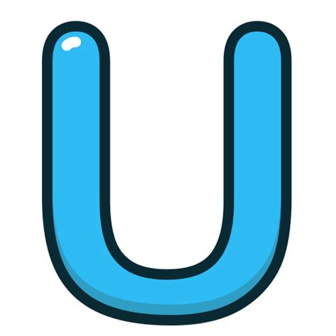 Blue Letter U Alphabet Letters Icon Free Download