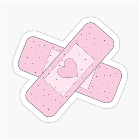 Cute Bandaid Clipart Pastel Pink Sticker Sticker By Dottidoti Preppy