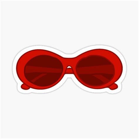 Clout Goggle Red Sticker By Rayerade Redbubble