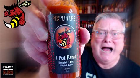 Pexpeppers 7 Pot Panic Douglah 7 Pot Bbq Hot Sauce Review Youtube