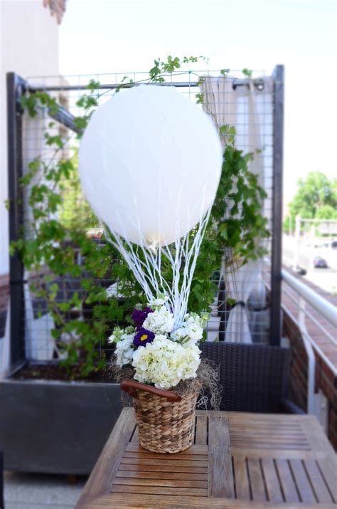 Hot Air Balloon Flower Arrangement For Monicas Baby Shower Baby
