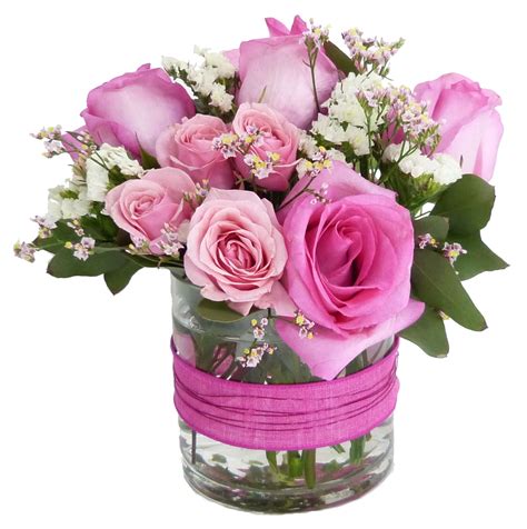 Pink Posies By Bell Flowers