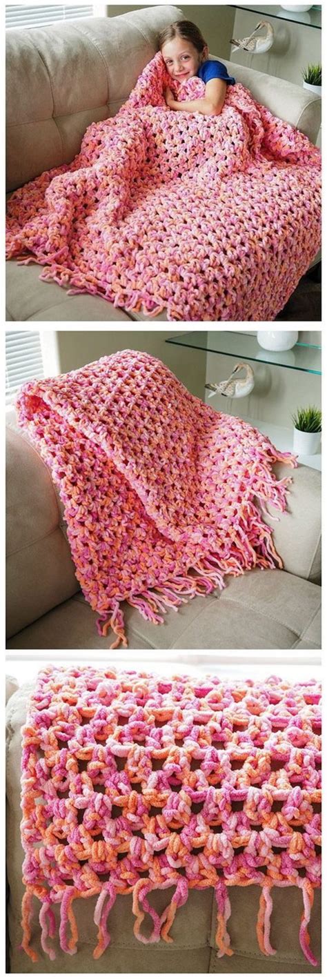 If you are at all unsure about whether you have enough yarn for the project at hand to crochet a blanket, start by chain stitching the width of the afghan. Chunky Crochet Blanket Free Pattern Ideas You'll Love To Make