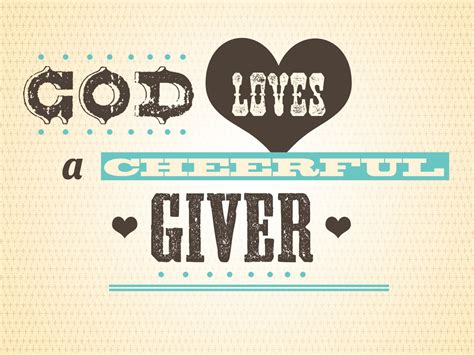 God Loves A Cheerful Giver The Gathering Ottawa