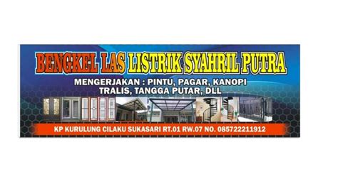 Jual Spanduk Bengkel Las Listrik Bisa CUstom Desain Di Lapak KASIMA