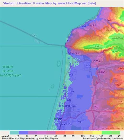 Elevation Of Shelomiisrael Elevation Map Topography Contour