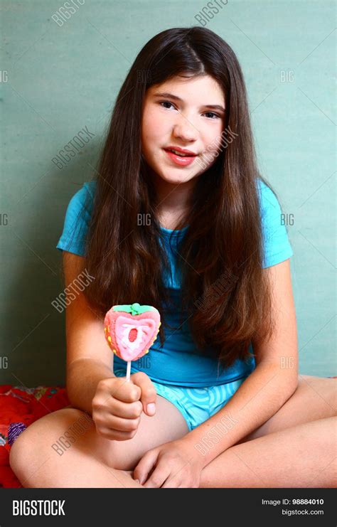 Preteen Beautiful Girl Strawberry Image Photo Bigstock