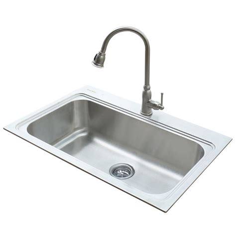 You use it to prepare breakfast, lunch, and copper: Shop American Standard 22-in x 33-in Silver Single-Basin ...