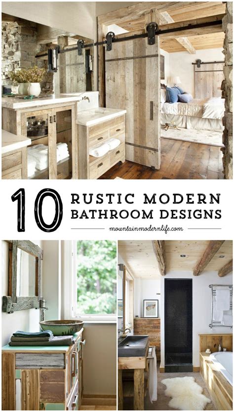 Rustic Modern Bathroom Designs Mountain Modern Life