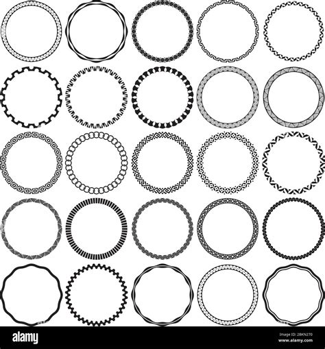 Collection Of Round Decorative Ornamental Border Frames Ideal For